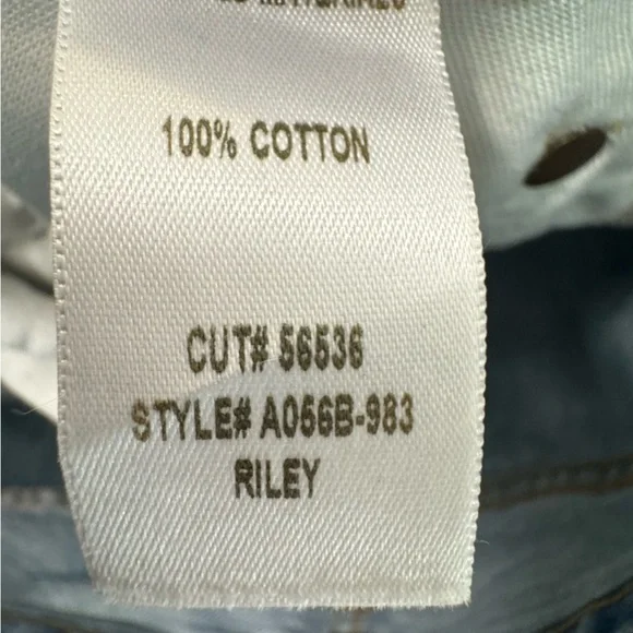 Agolde Riley High Rise Straight Crop Jeans Distressed Size 27 - Picture 14 of 16